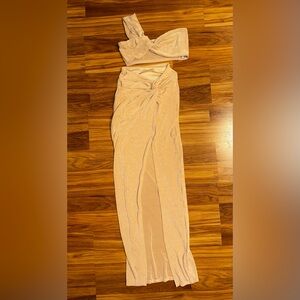 Beige Wrap Skirt